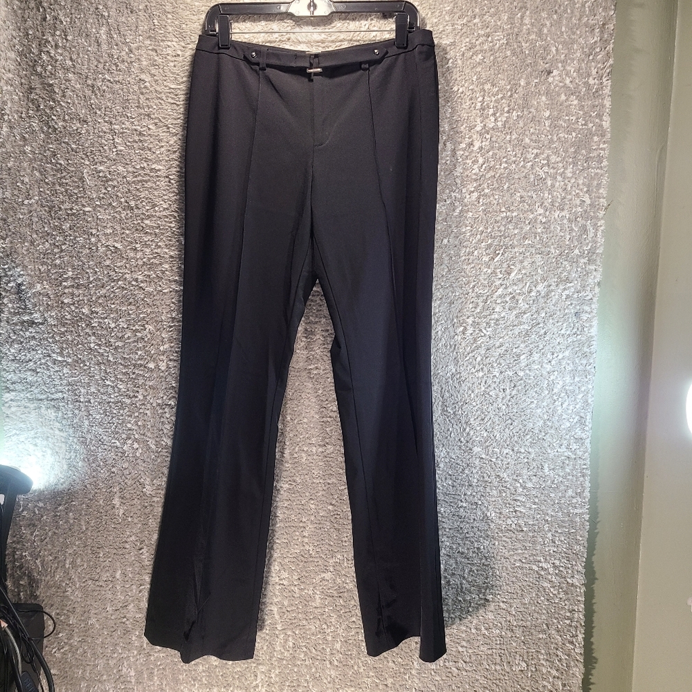 Ralph Lauren Plaid Label‎ Women Wide Leg Nylon Dress Pants Trousers Size 10